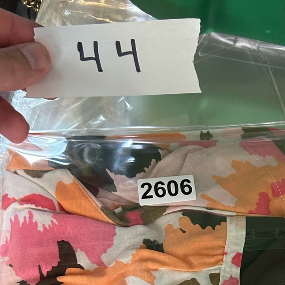 Madison 100% Pima Cotton Midi Dress Abstract Colorful Size L made in Peru - Picture 10 of 10